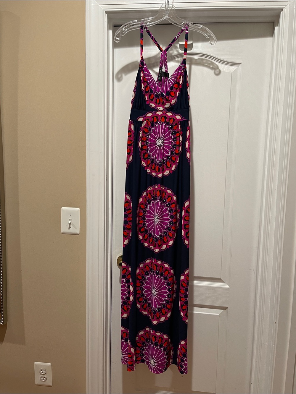 INC International Concepts Pink & Orange Floral Studded Skater Skirt